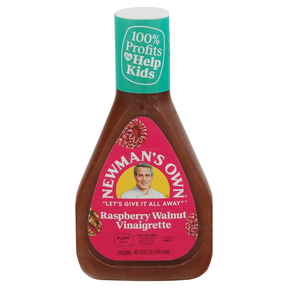 slide 1 of 9, Newman's Own Raspberry Walnut Vinaigrette Dressing 16 fl oz, 16 fl oz