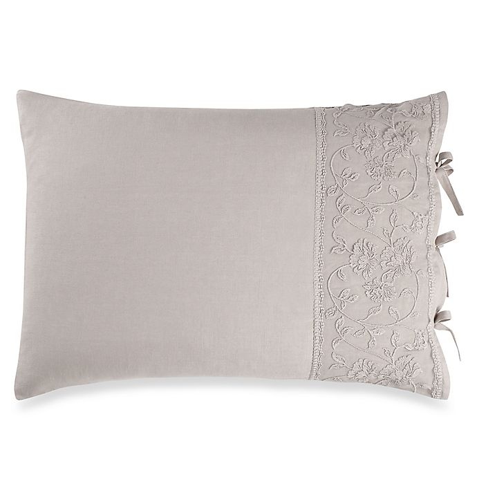 slide 1 of 1, Wamsutta Vintage Floral Embroidery Standard Pillow Sham - Fog, 1 ct