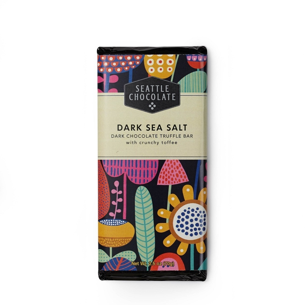 slide 1 of 1, Seattle Chocolate Dark Sea Salt Dark Chocolate Truffle Bar, 2.5 oz