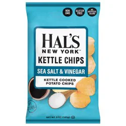 Hal's New York Kettle Cooked Sea Salt & Vinegar Potato Chips 5 oz