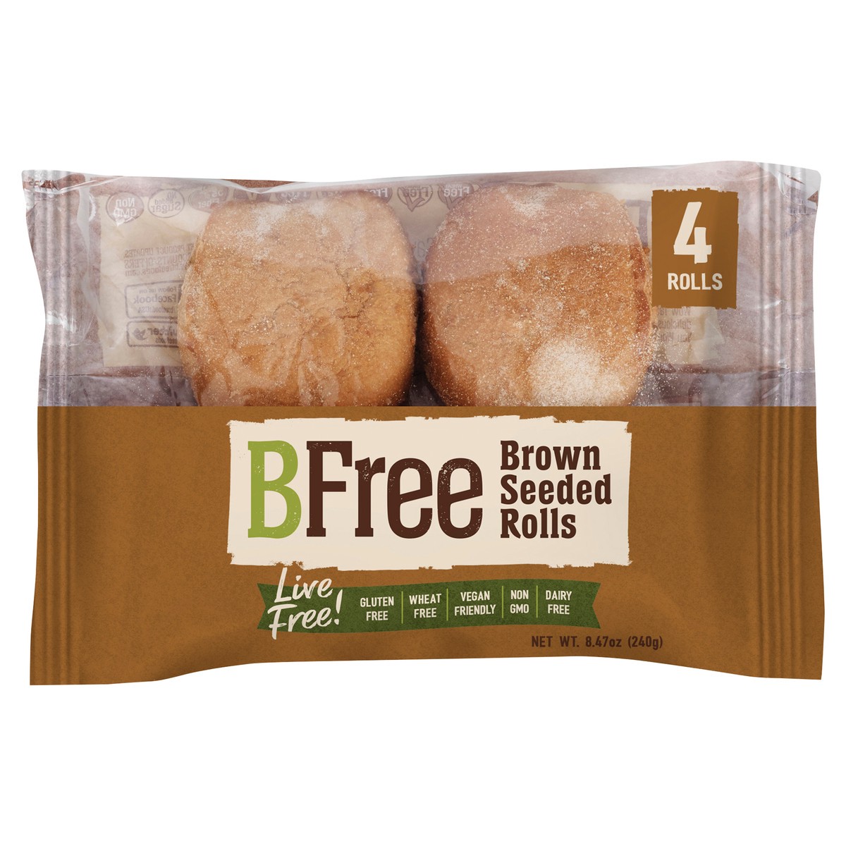 slide 1 of 10, BFree Wheat Gluten Free Brown Seeded Rolls, 8.46 oz
