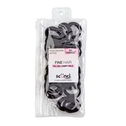 scünci Woven Black Ponytailers