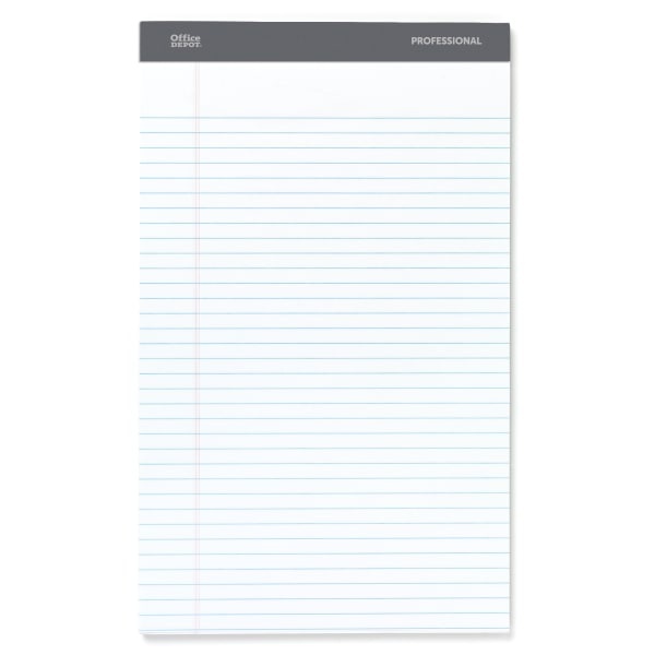 slide 1 of 1, Office Depot Professional Legal Pad, White, Legal Ruled, 4 pk; 50 ct; 8 1/2 in x 14 in