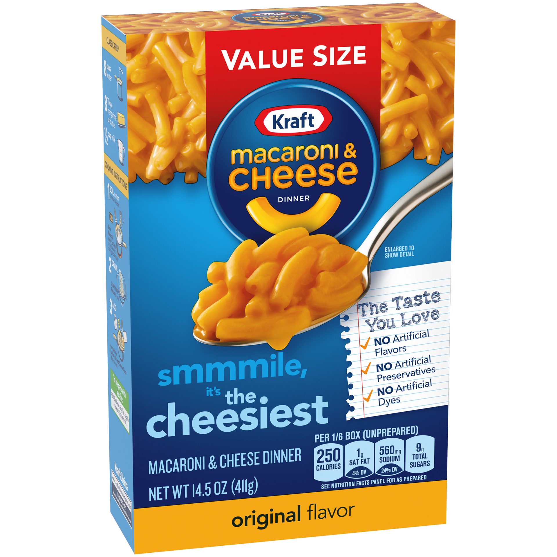 slide 5 of 5, Kraft Original Macaroni & Cheese Dinner Value Size, 14.5 oz