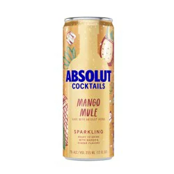 Absolut Sparkling Mango Mule Vodka 4-12 fl oz Cans