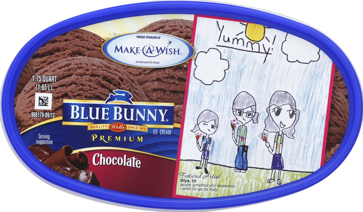 slide 2 of 4, Blue Bunny Premium Chocolate Ice Cream, 1.75 qt