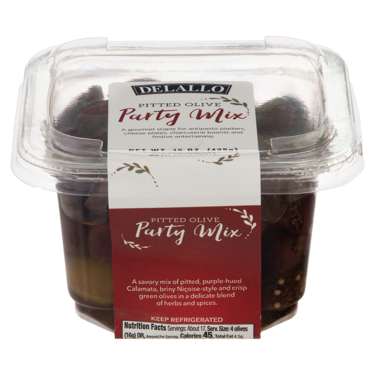 slide 1 of 9, DeLallo Olive Party Mix, 15 oz