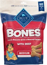 Blue Buffalo Bones Medium Beef Dog Biscuits 16 oz
