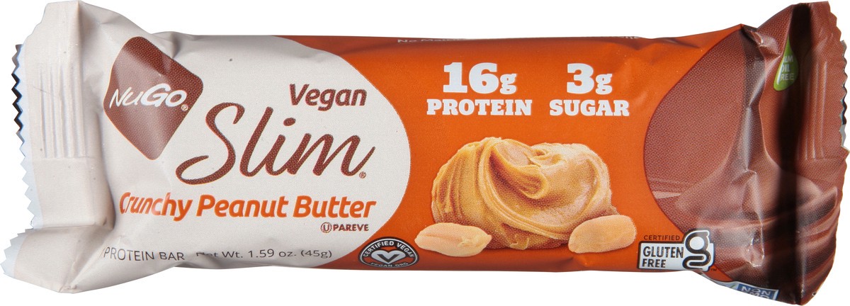 slide 6 of 9, NuGo Slim Crunchy Peanut Butter Protein Bar 1.59 oz, 1.59 oz