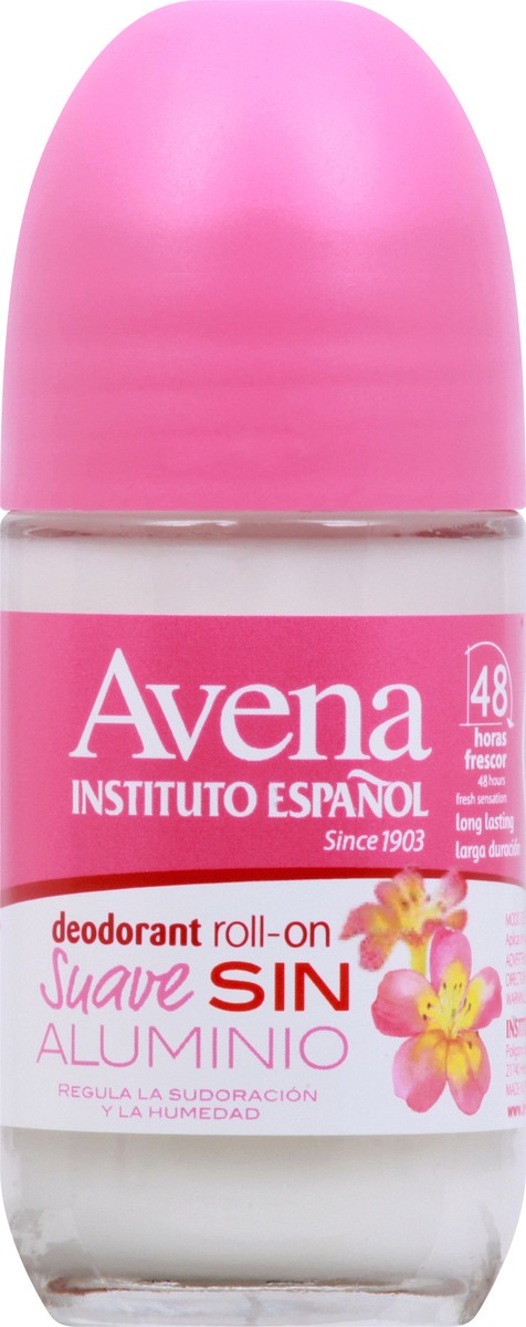 slide 4 of 7, Avena Deodorant Roll-On Suave, 75 ml