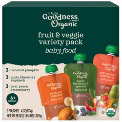 True Goodness Org Fruit & Veggie Variety Pack 9Ct