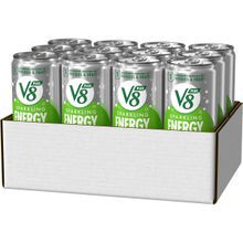 slide 1 of 1, V8 Lemon Lime Sparkling Energy Drink, 12 ct