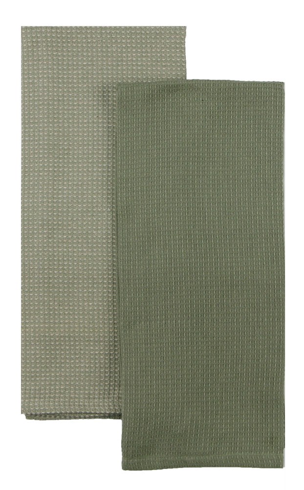 slide 1 of 1, Dash of That® Small Waffle Kitchen Towels - Green, 2 ct