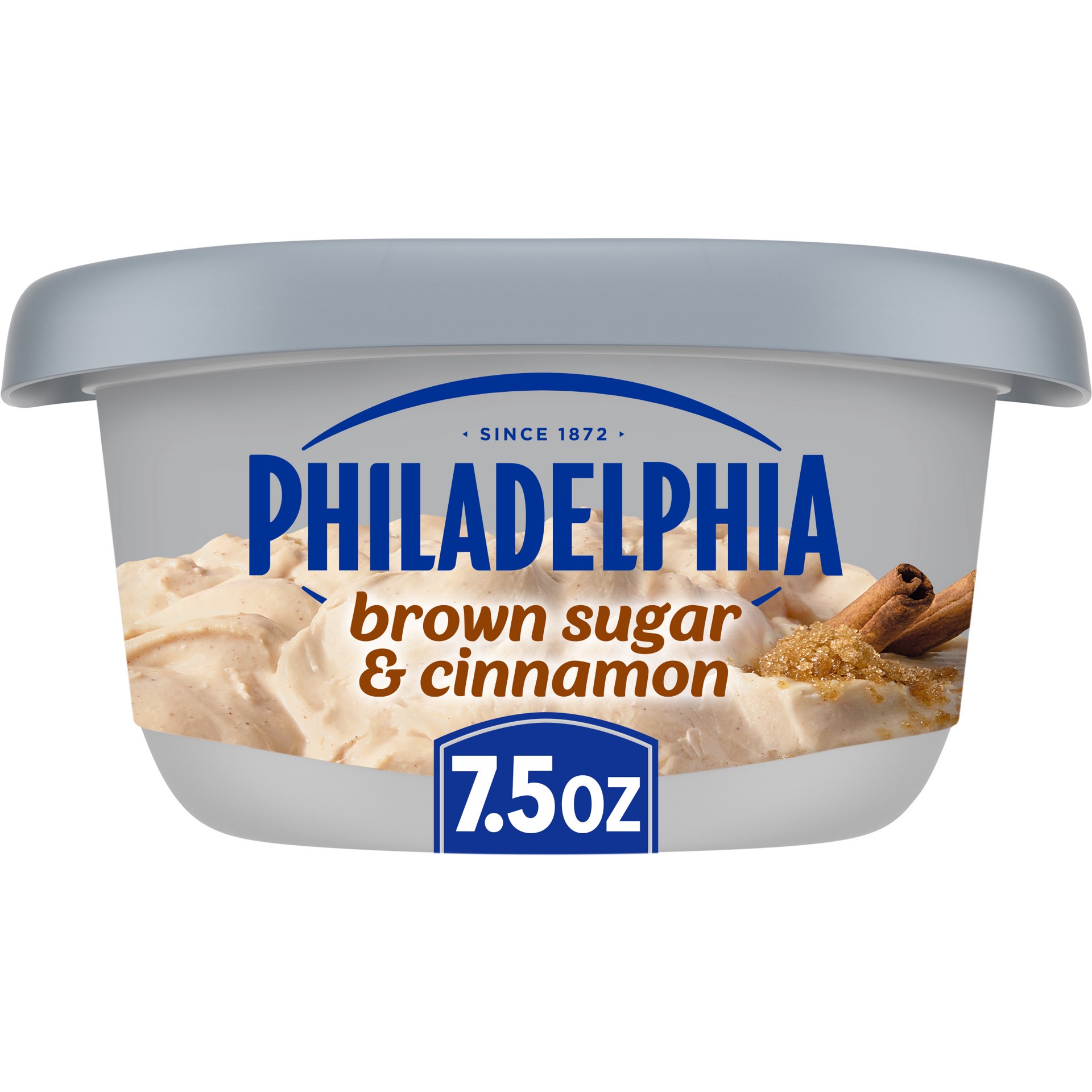 slide 1 of 9, Philadelphia Brown Sugar & Cinnamon Cream Cheese Spread, 7.5 oz Tub, 7.5 oz