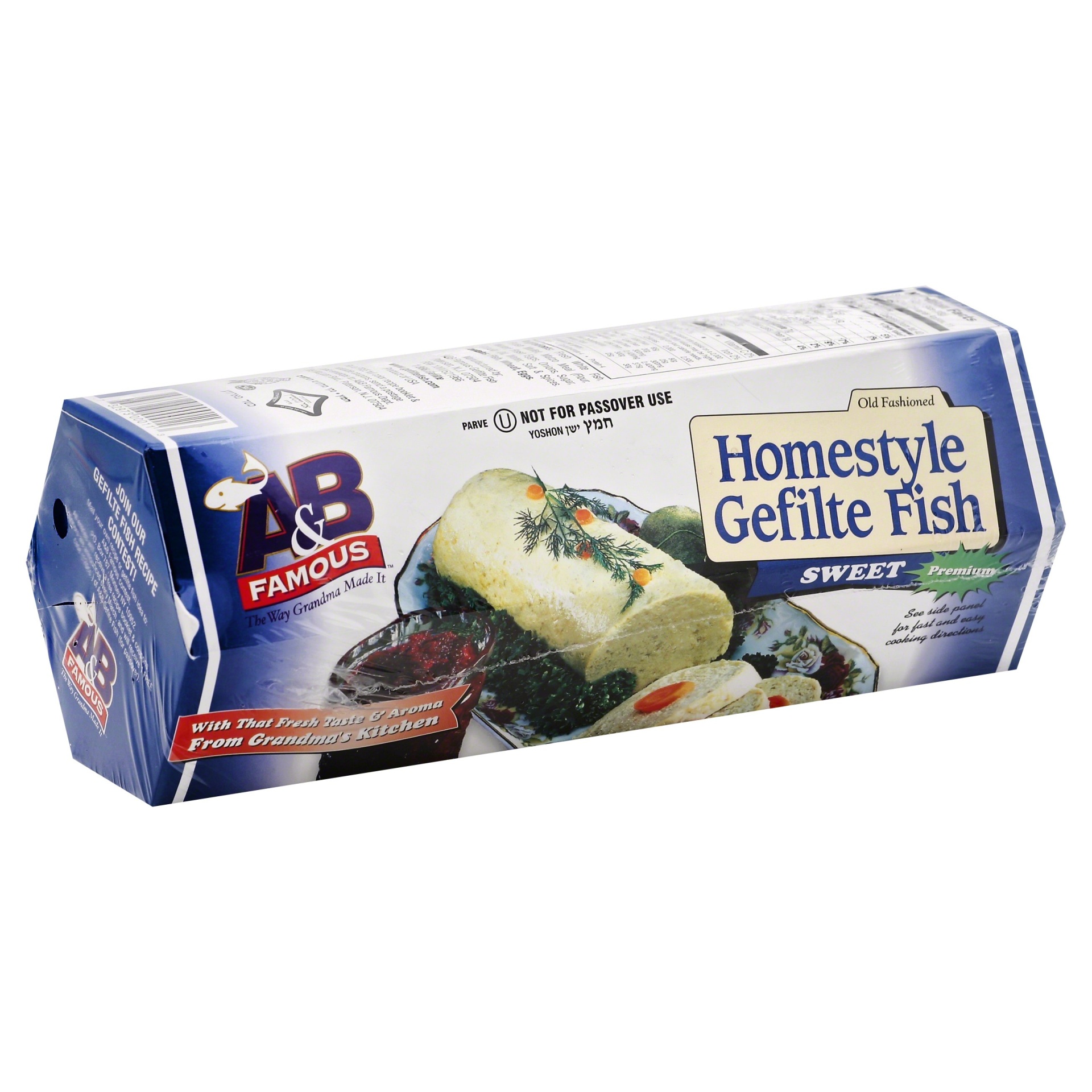 slide 1 of 4, A&B Sweet Homestyle Gefilte Fish, 22 oz