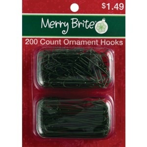 slide 1 of 1, Merry Brite Ornament Hooks, 200 ct