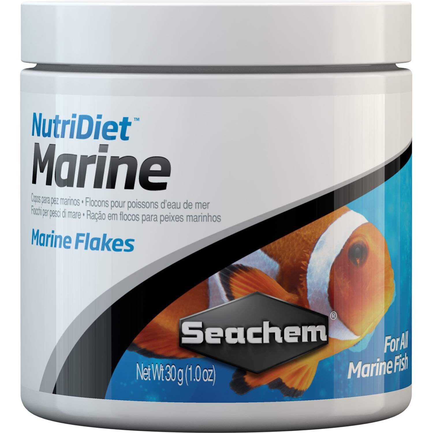 slide 1 of 1, Seachem NutriDiet Marine Fish Flakes, 1 oz