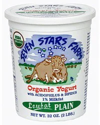Seven Stars Farm Low Fat Plain Organic Yogurt