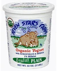Seven Stars Farm Low Fat Plain Organic Yogurt
