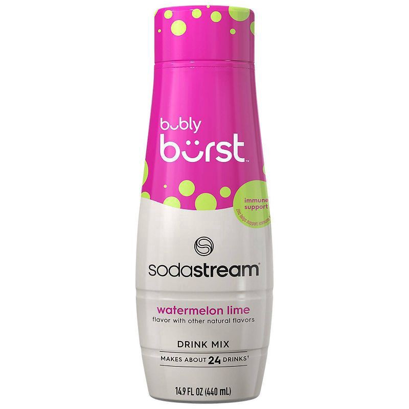 slide 1 of 8, SodaStream Bubly Burst Watermelon Lime Flavor Mix, 1 ct