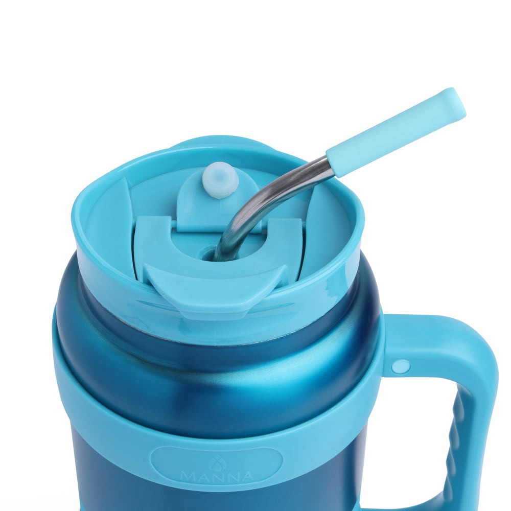 slide 3 of 4, Manna Sawyer Bottle - Peacock Blue, 50 oz