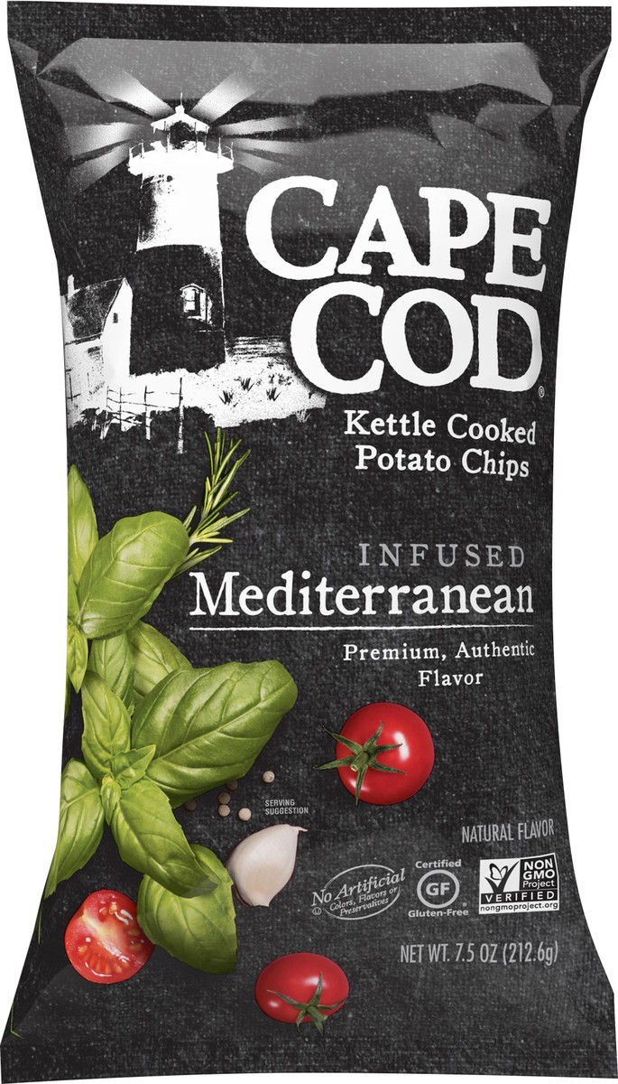 slide 3 of 6, Cape Cod Kettle Cooked Infused Mediterranean Potato Chips 7.5 oz, 7.5 oz