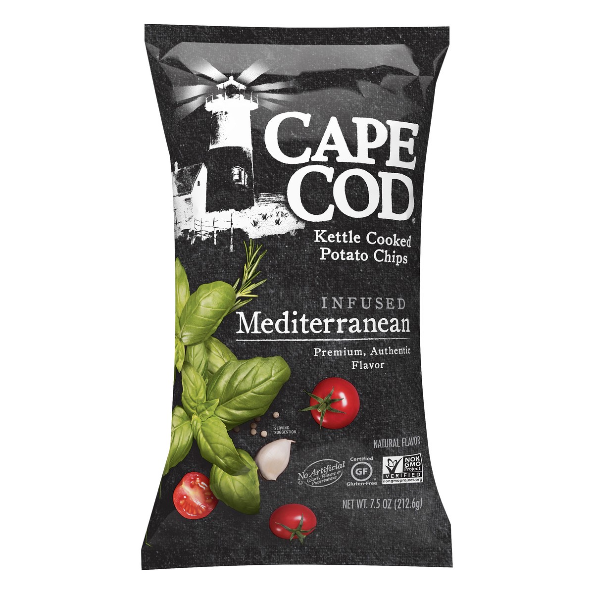 slide 5 of 6, Cape Cod Kettle Cooked Infused Mediterranean Potato Chips 7.5 oz, 7.5 oz