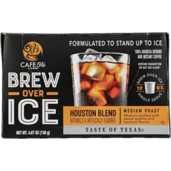 CAFE Olé by H‑E‑B Houston Blend Brew Over Ice Medium Roast Coffee Single Serve Cups
