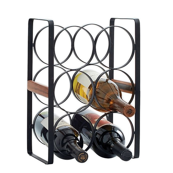 slide 1 of 4, Artisanal Kitchen Supply Wine Rack - Black, 6 ct