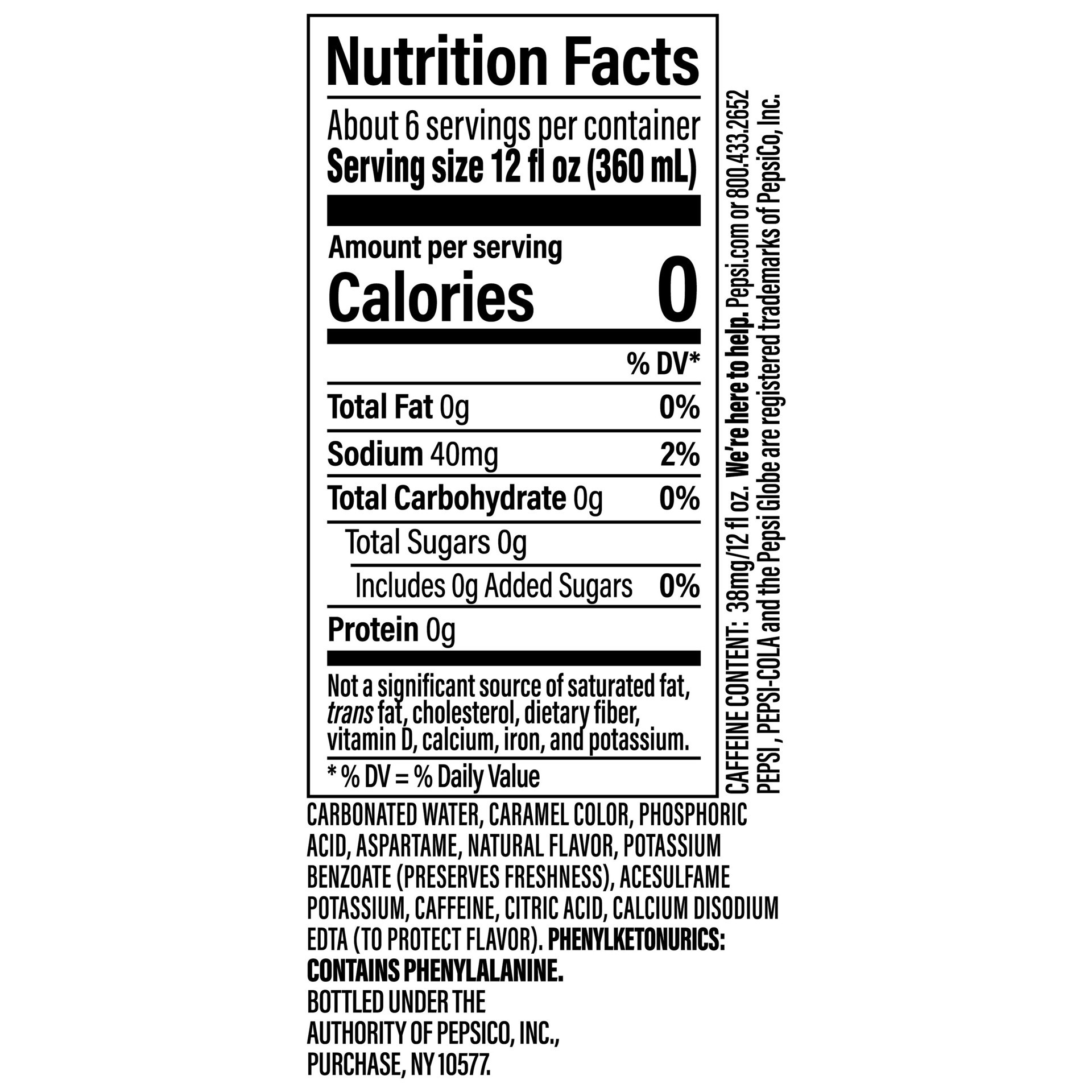 slide 3 of 7, Pepsi Zero Sugar 2 L Bottle, 2 liter