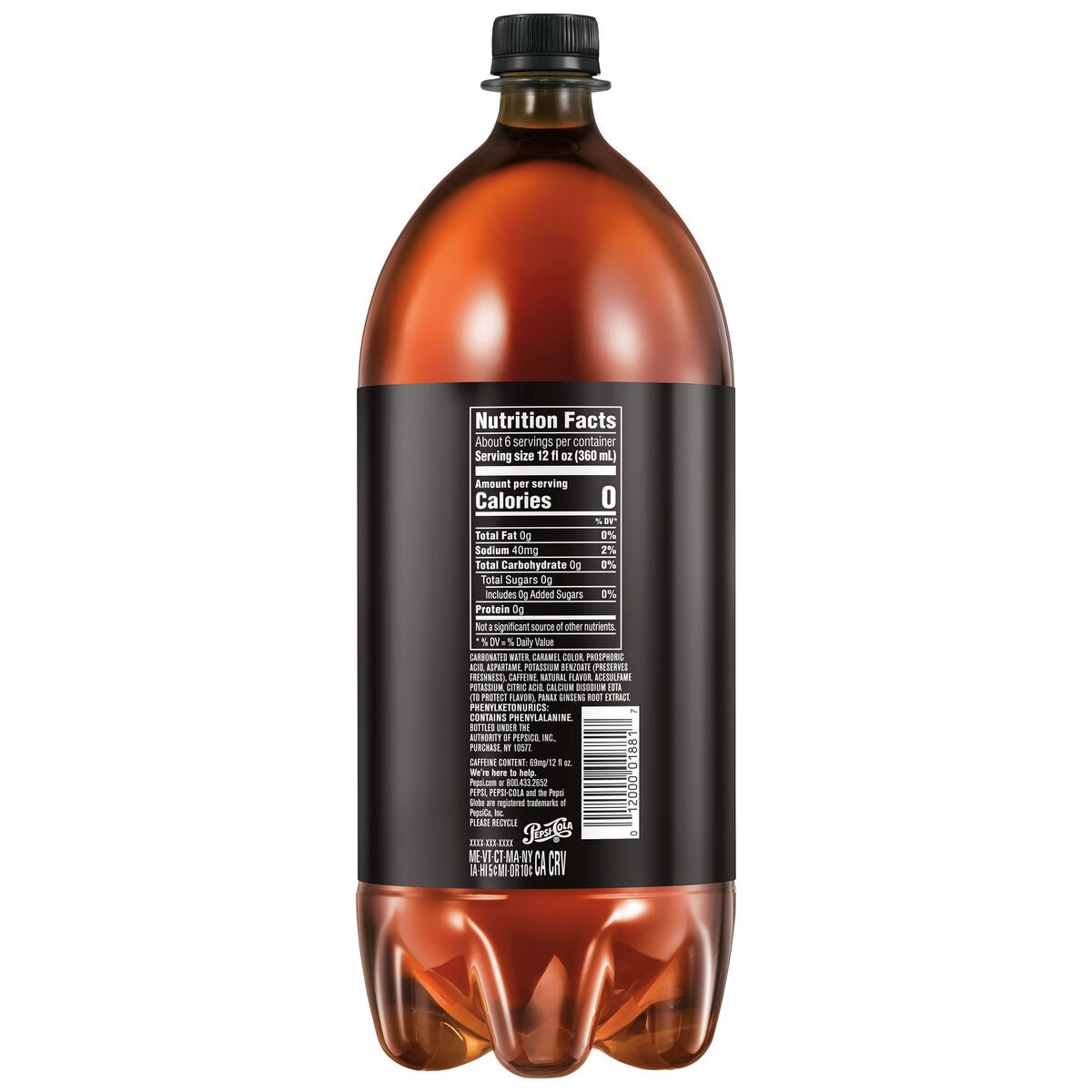 slide 2 of 7, Pepsi Zero Sugar 2 L Bottle, 2 liter