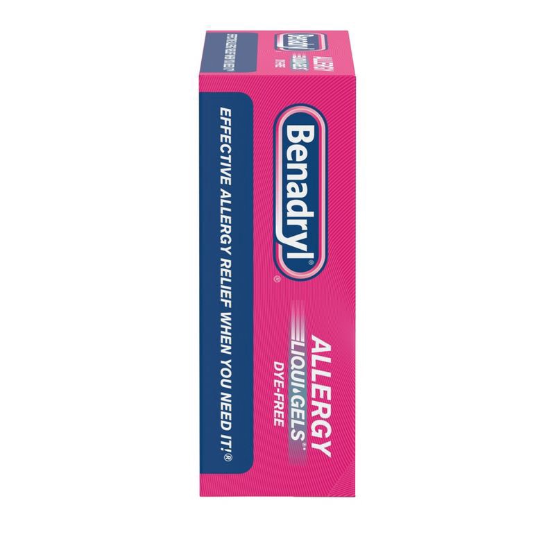 slide 6 of 6, Benadryl Liqui-Gels Antihistamine Allergy Medicine, Dye Free, 48 ct, 48 ct