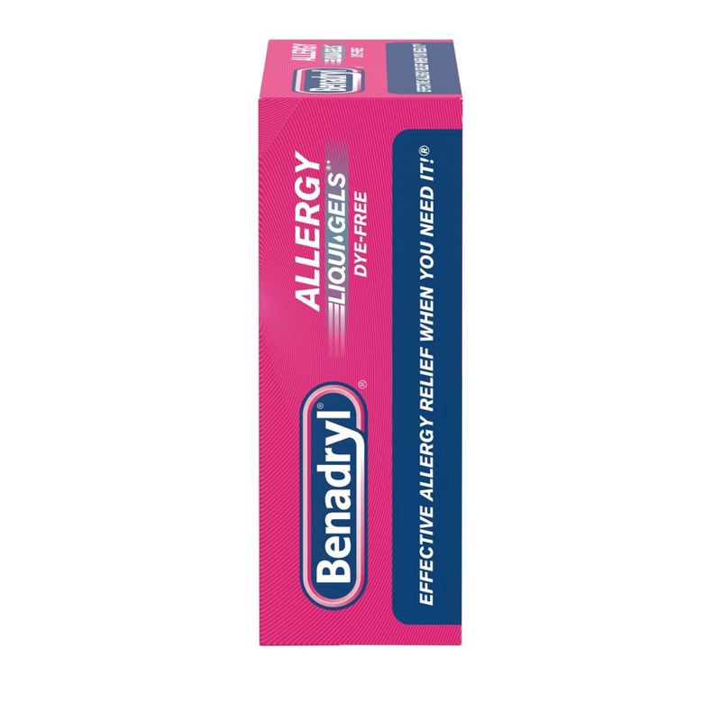 slide 4 of 6, Benadryl Liqui-Gels Antihistamine Allergy Medicine, Dye Free, 48 ct, 48 ct