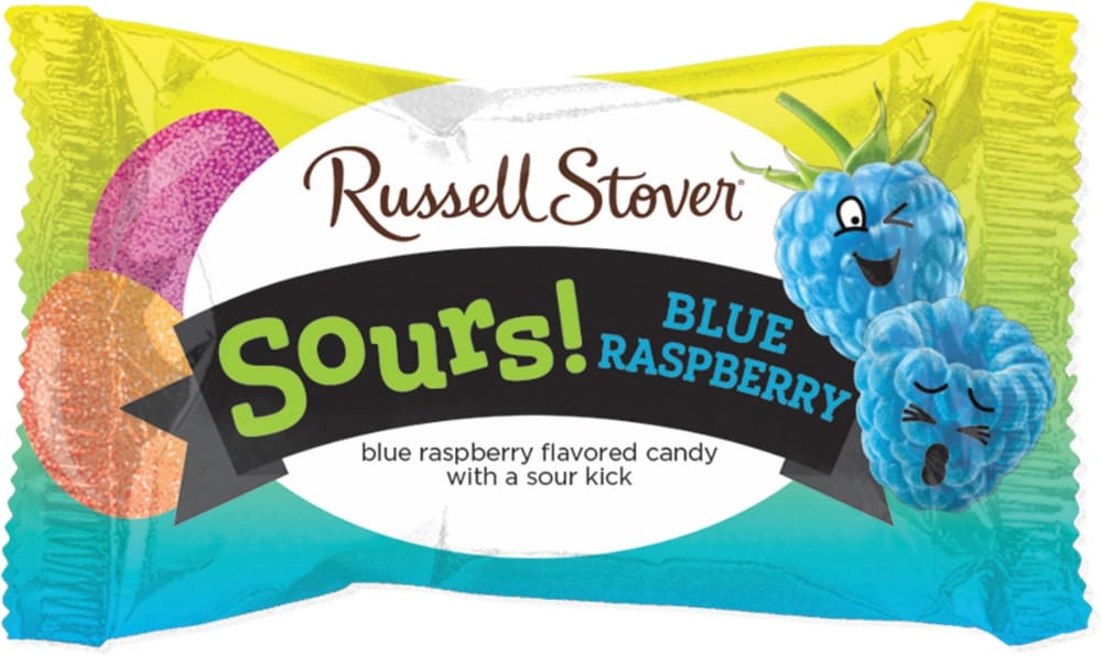 slide 1 of 1, Russell Stover Blue Raspberry Sours! Candy, 1 oz