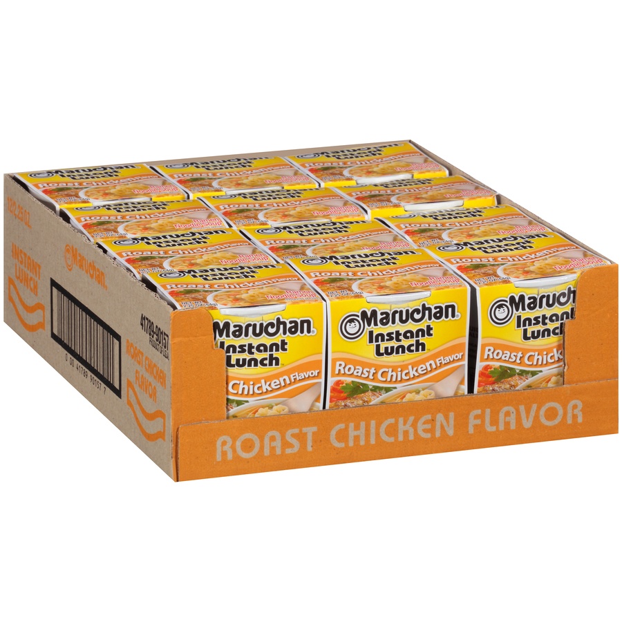 slide 2 of 8, Maruchan Instant Lunch Roast Chicken Flavor Ramen Noodle Soup, 12 ct; 2.25 oz