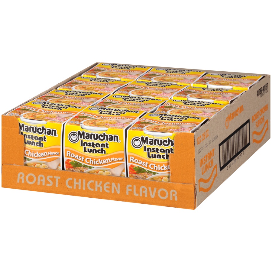 slide 3 of 8, Maruchan Instant Lunch Roast Chicken Flavor Ramen Noodle Soup, 12 ct; 2.25 oz