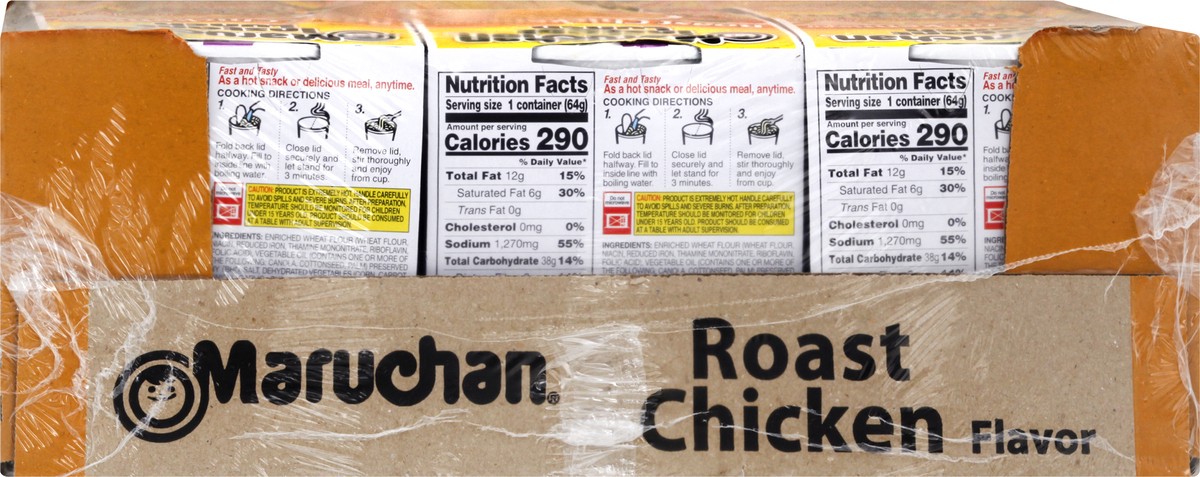 slide 9 of 9, Maruchan Roast Chicken Flavor Ramen Noodle Soup 12 ea, 12 ct