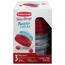 Rubbermaid Take Alongs Twist & Seal Containers & Lids 1.6 Cup 1 ea