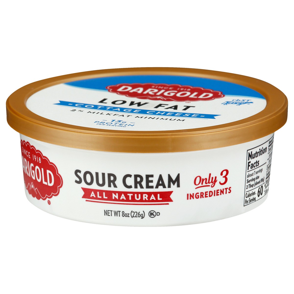 slide 7 of 12, Darigold All Natural Sour Cream 8 oz, 8 oz