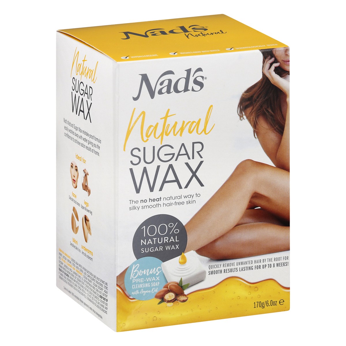 slide 4 of 9, Nad's Natural Sugar Wax Kit, 170 g