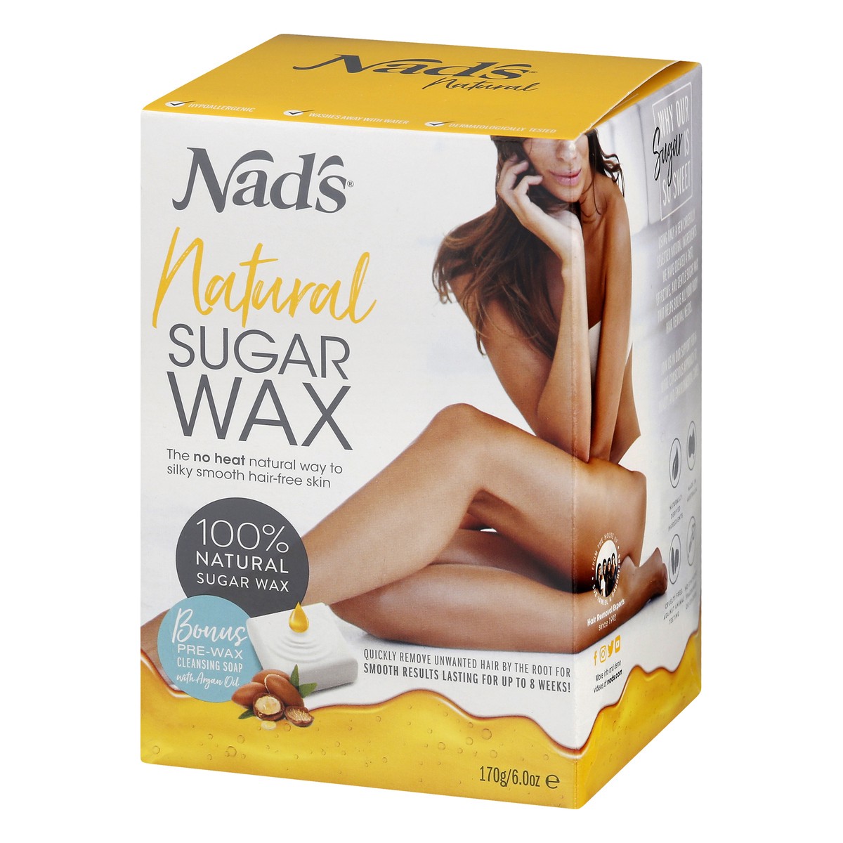 slide 8 of 9, Nad's Natural Sugar Wax Kit, 170 g