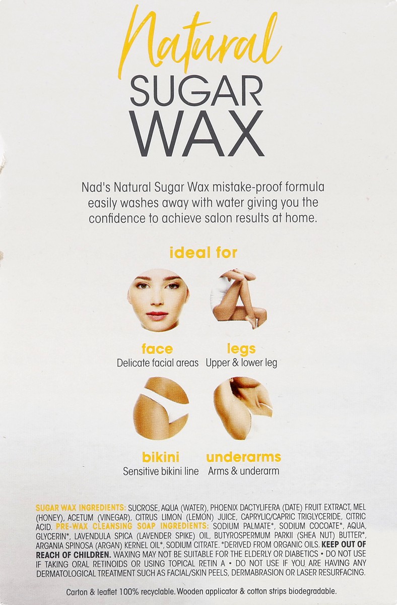 slide 7 of 9, Nad's Natural Sugar Wax Kit, 170 g