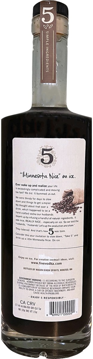 slide 2 of 4, 5infused Espresso/vanilla, 750 ml