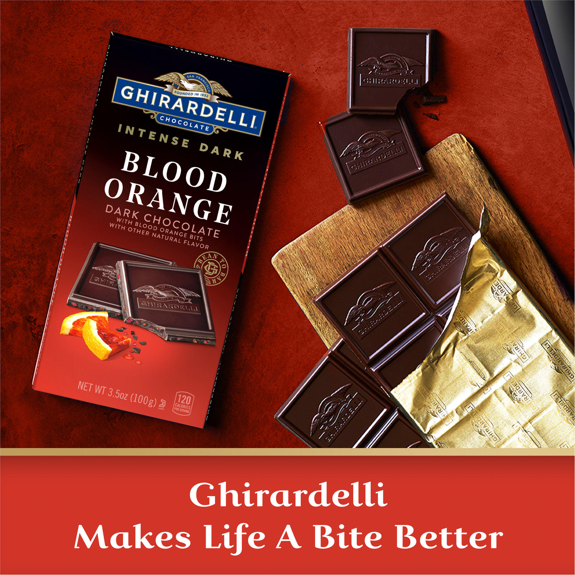 slide 13 of 13, Ghirardelli Intense Dark Blood Orange Sunset Dark Chocolate 3.5 oz, 3.5 oz