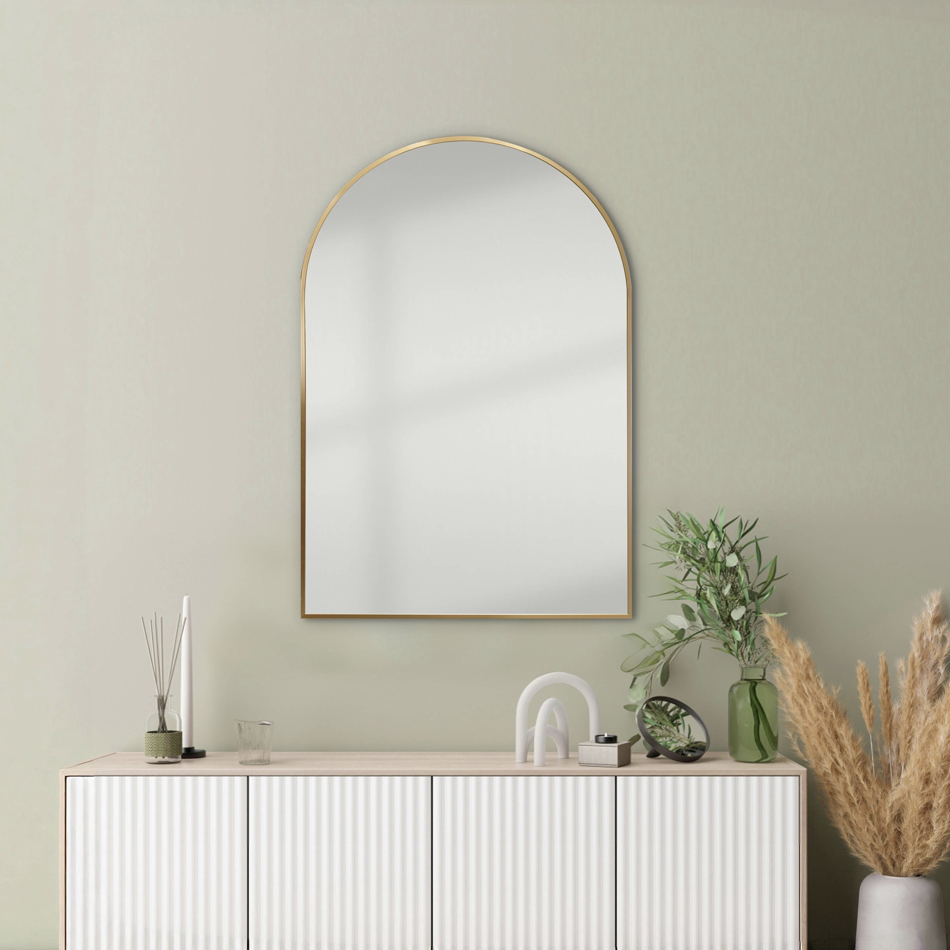 slide 4 of 5, 20" X 30" Gold Arch Decorative Mirror By Ashland, 20 in x 30 in