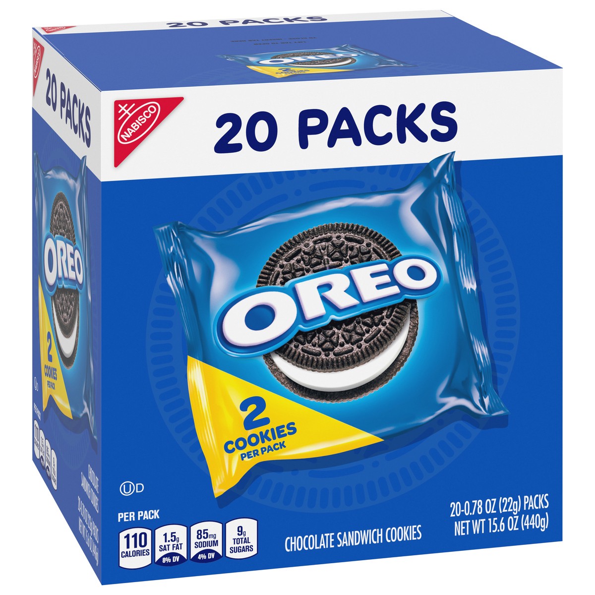 slide 2 of 9, Oreo Chocolate Sandwich Cookies 20 - 0.78 oz Packs, 1 ct