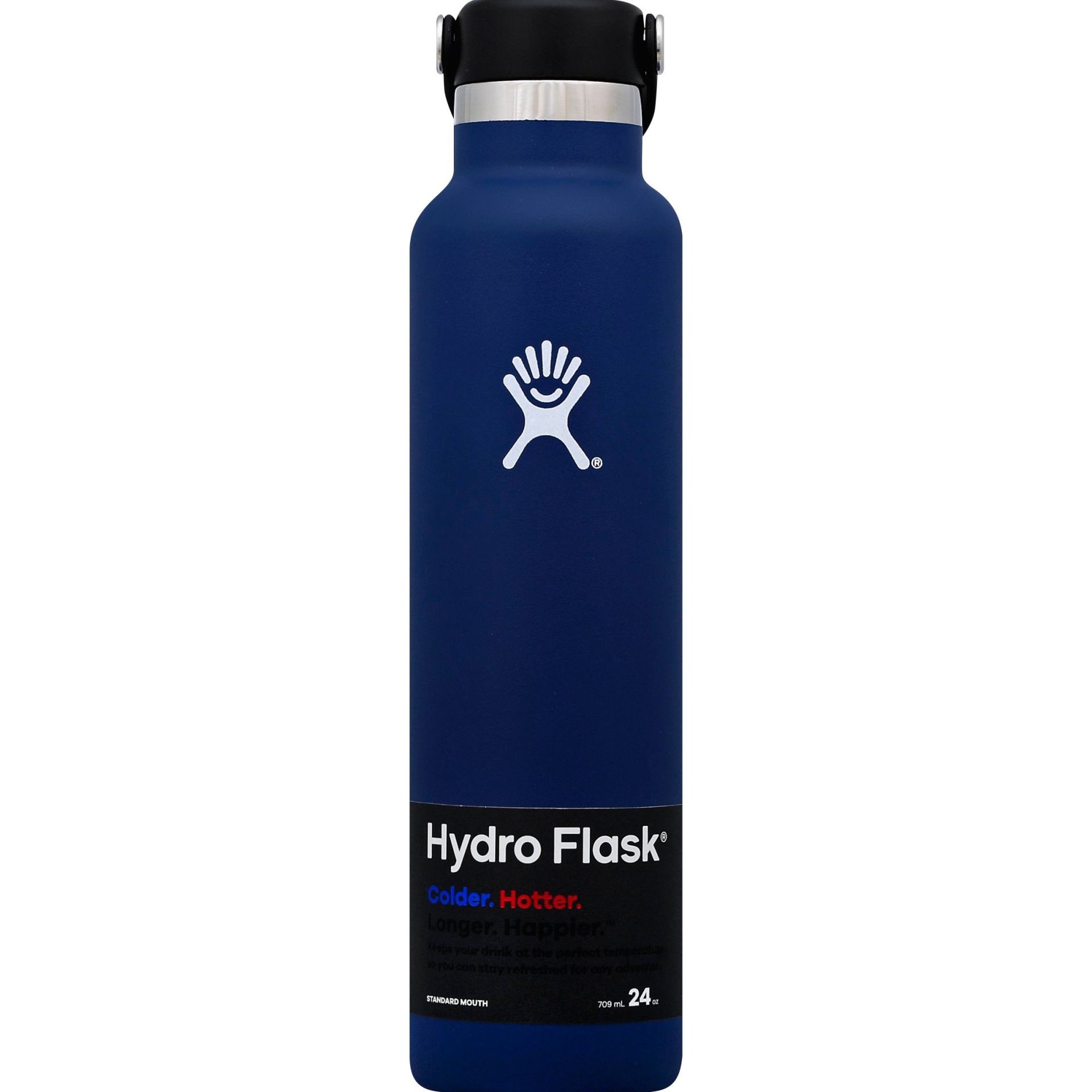 slide 1 of 1, Hydro Flask Standard Mouth Flexcap Cobalt, 24 oz