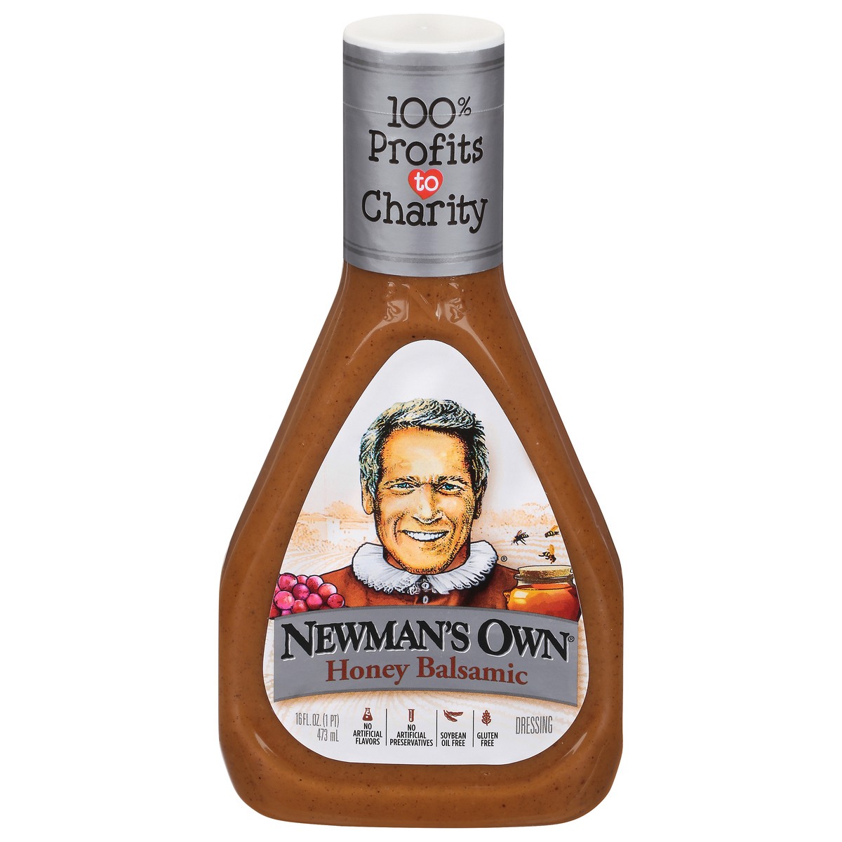 slide 1 of 9, Newman's Own Honey Balsamic Dressing 16 fl oz, 16 fl oz