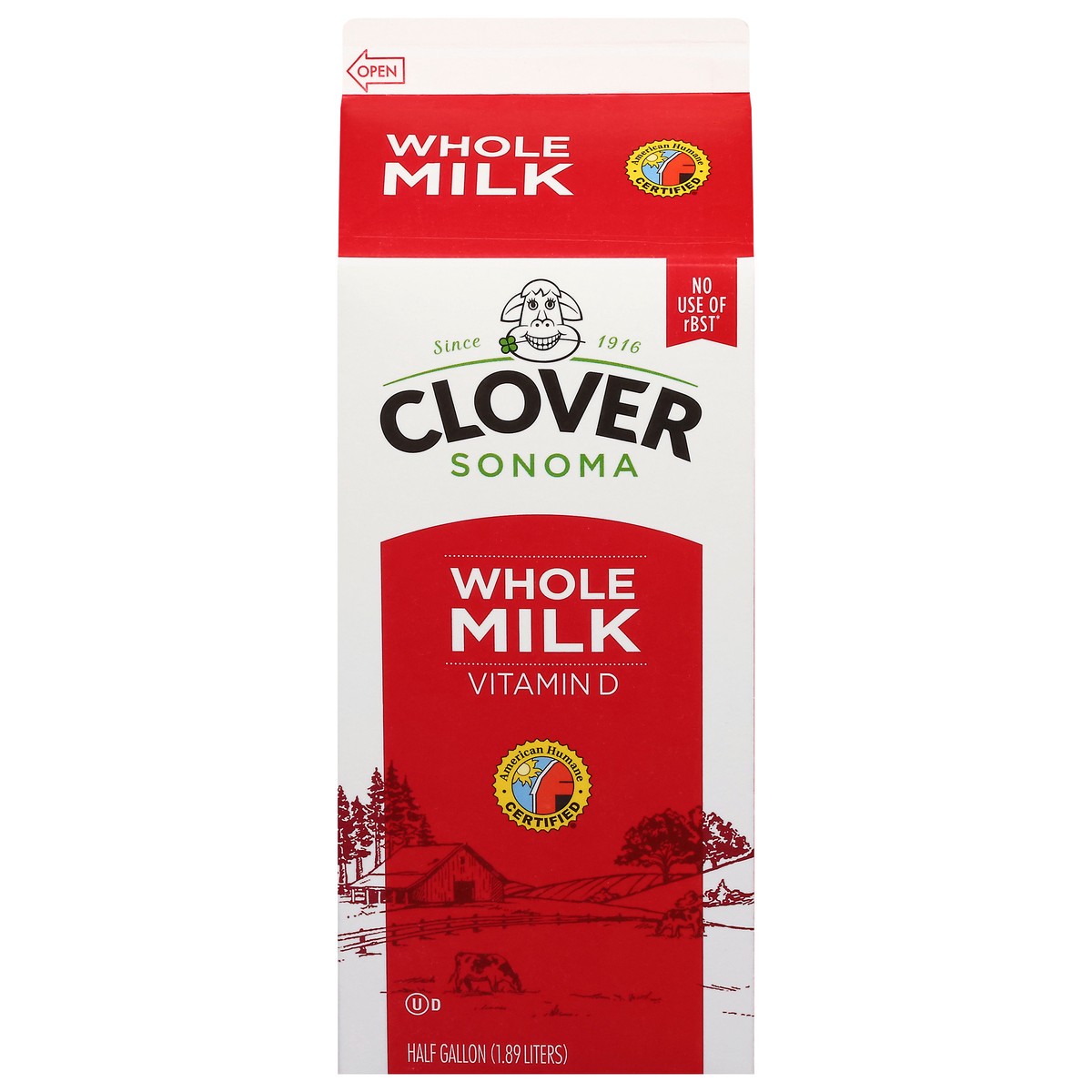 slide 1 of 1, Clover Sonoma Clover Whole Milk - 64 oz, 64 oz