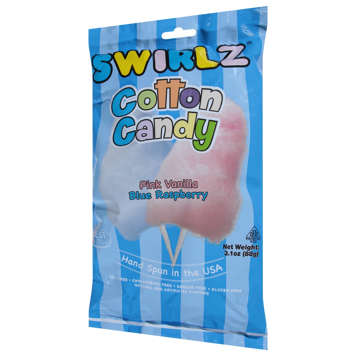 slide 2 of 13, Swirlz Pink Vanilla Blue Raspberry Cotton Candy 3.1 oz, 3.1 oz